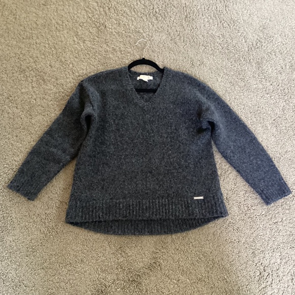 Michael Kors charcoal V neck sweater size S - Picture 1 of 7